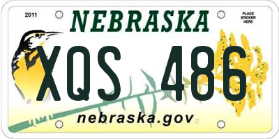 NE license plate XQS486