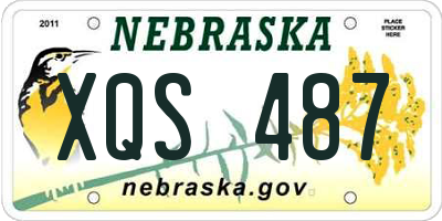 NE license plate XQS487