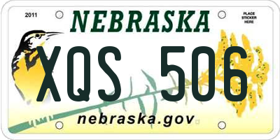 NE license plate XQS506