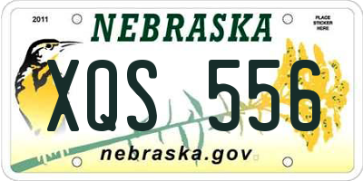 NE license plate XQS556