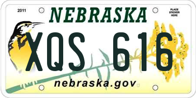 NE license plate XQS616