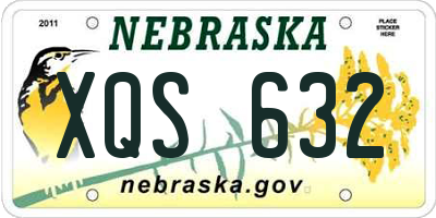 NE license plate XQS632