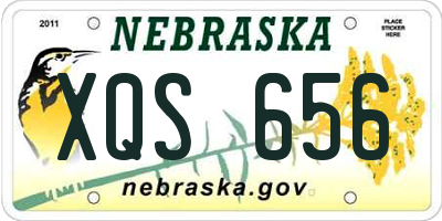 NE license plate XQS656