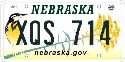 NE license plate XQS714