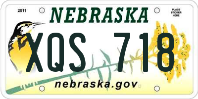 NE license plate XQS718