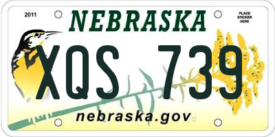 NE license plate XQS739