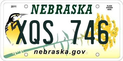 NE license plate XQS746