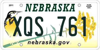 NE license plate XQS761