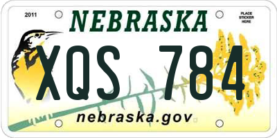 NE license plate XQS784