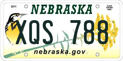 NE license plate XQS788