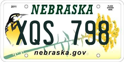 NE license plate XQS798