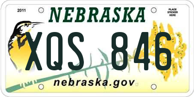NE license plate XQS846