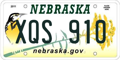 NE license plate XQS910