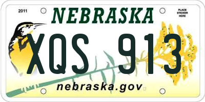 NE license plate XQS913