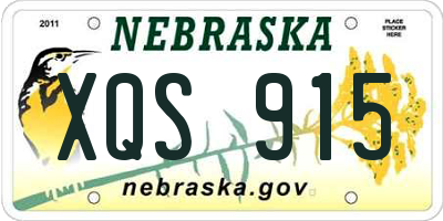 NE license plate XQS915