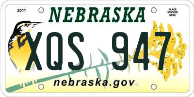 NE license plate XQS947