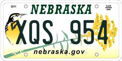 NE license plate XQS954