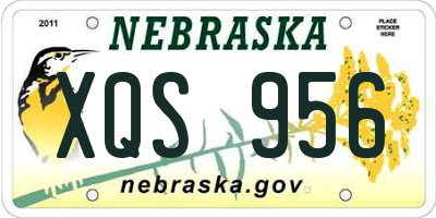 NE license plate XQS956