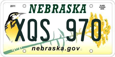 NE license plate XQS970
