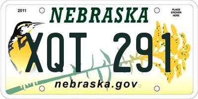 NE license plate XQT291