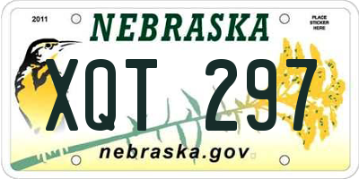 NE license plate XQT297