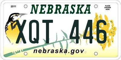 NE license plate XQT446
