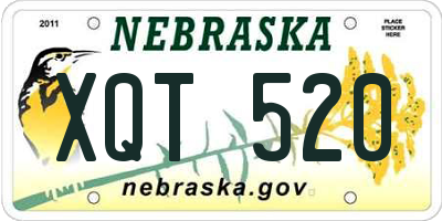 NE license plate XQT520
