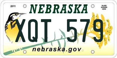 NE license plate XQT579