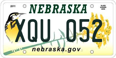NE license plate XQU052