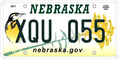 NE license plate XQU055