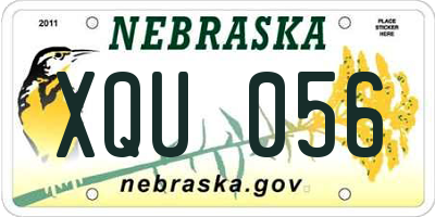 NE license plate XQU056