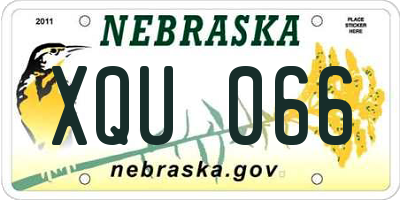 NE license plate XQU066