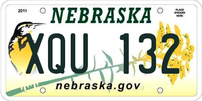 NE license plate XQU132