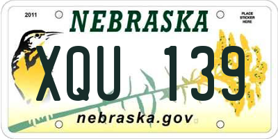 NE license plate XQU139