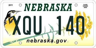 NE license plate XQU140