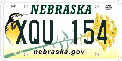 NE license plate XQU154