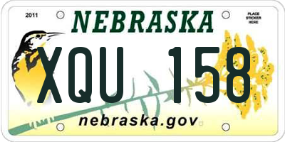 NE license plate XQU158