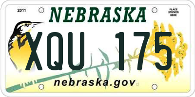 NE license plate XQU175