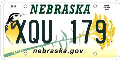NE license plate XQU179