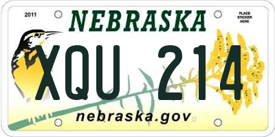 NE license plate XQU214