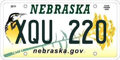 NE license plate XQU220