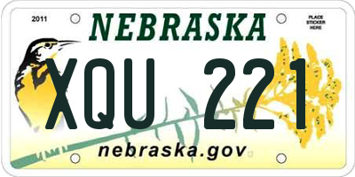 NE license plate XQU221