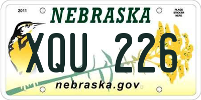 NE license plate XQU226