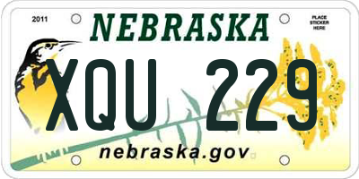 NE license plate XQU229