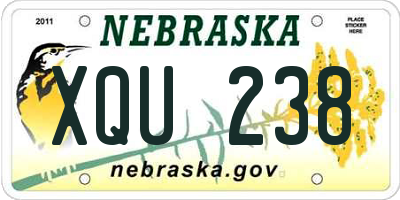 NE license plate XQU238