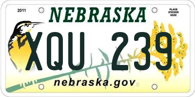 NE license plate XQU239
