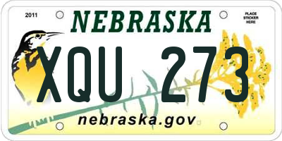 NE license plate XQU273