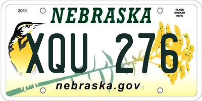 NE license plate XQU276