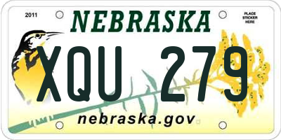 NE license plate XQU279