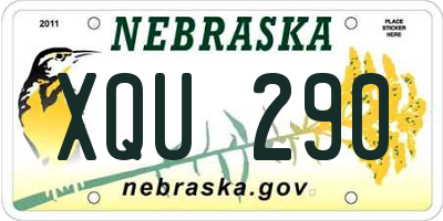 NE license plate XQU290